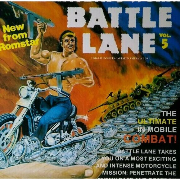 Battle Lane Vol 5 Arcade Flyer 1986 Original Video Game Art Retro 8.5" x 11" - Picture 1 of 2